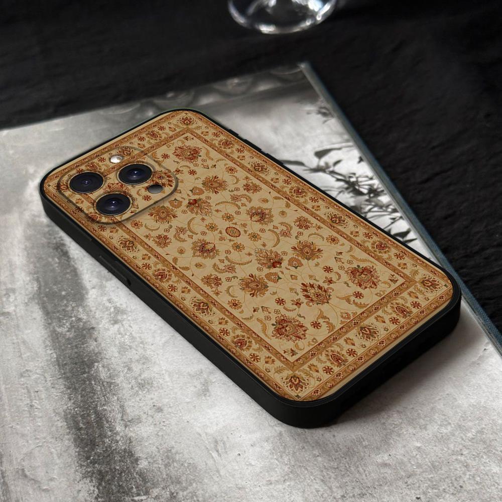 Чехол для телефона в виде персидского ковра для iPhone 16 15 11 13 14 Pro Max 7 8 Plus X Xr Xs Max 12mini черный чехол-накладка