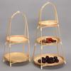 1Pcs 1/2/3 Layer Bamboo Woven Basket Fruit Food Vegetable Standing Tray New Storage Basket