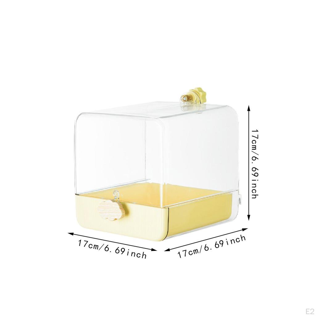 Bird Bath Box Caged Parrot Bathing Tub Cage Accessory Shower Bowl House for