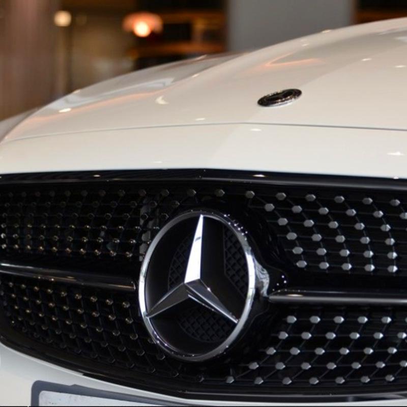 Полый значок решетки радиатора, совместимый с Mercedes, для C-Class, E-Class, GLA, GLK, SLK, A-Class, B-Class, V-Class, Vito.