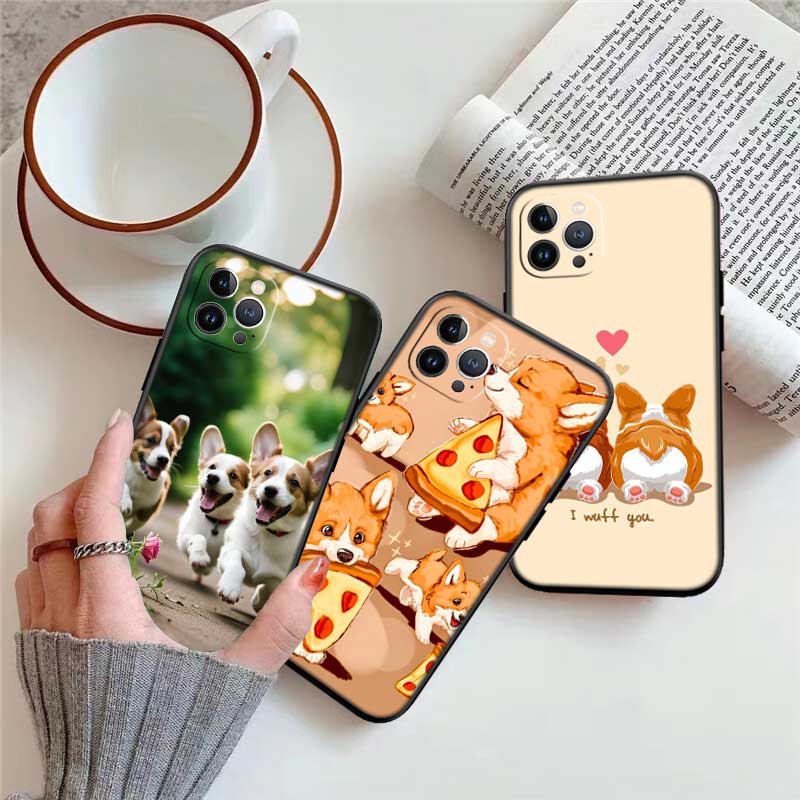 RE20 Cute Corgi dog New High-End Shell Phone Case for Redmi Note 8 9 Pro Max 9S 9T 9C NFC 8T 8A 10A A4