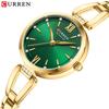 CURREN Женские кварцевые часы, модные, роскошные, элегантные, с ремешком из нержавеющей стали, наручные часы для женщин и девушек