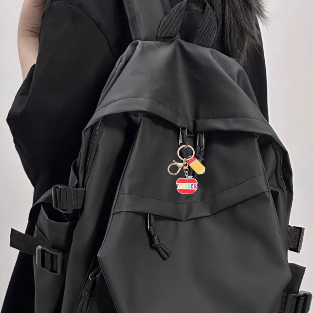 English Letter Pencil Keychain Geometric Shape Teacher Education Pendant  Graduation Ceremony