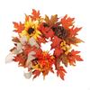 Искусственный осенний венок Осенний Реалистичный Декоративное украшение 50 см для крыльца