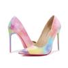 Women Plus Size Sexy Nightclub Halo Color Catwalk Fashion Wedding and Working Shoes 11cm Heel WZ