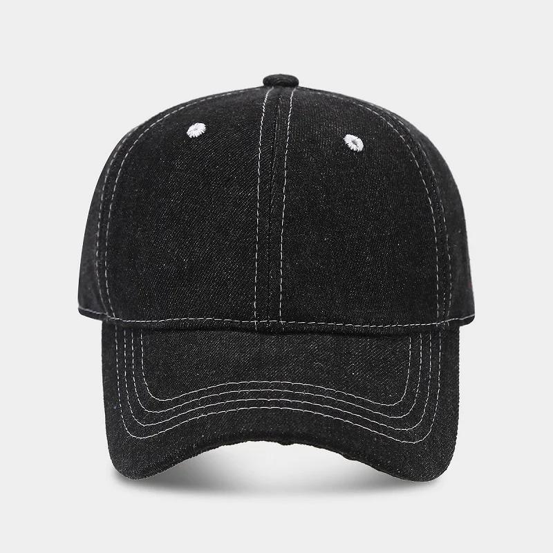Однотонная джинсовая бейсболка для женщин Корейская повседневная кепка-утконос для мужчин, летняя кепка с защитой от солнца