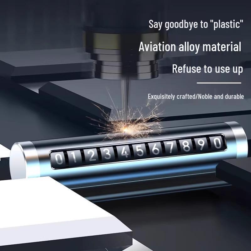 New 0.62" Temporary Car Parking Number Plate with Phone Holder