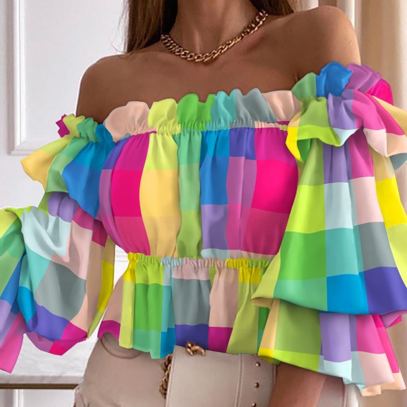 BITCED Женская летняя модная плиссированная рубашка на одно плечо