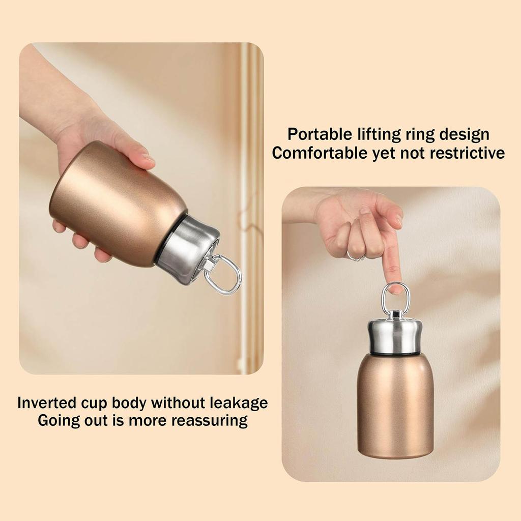 Матовый пухлый горшок для живота из нержавеющей стали 304 для студентов мужского и женского пола, вакуумная чашка, подарочная карманная чашка 10,5 унций