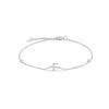 VEWANT 925 Silver Monogram Letter A - Z Initial Charm Chain Bracelet Luxury Wedding CrystalFine Jewelry
