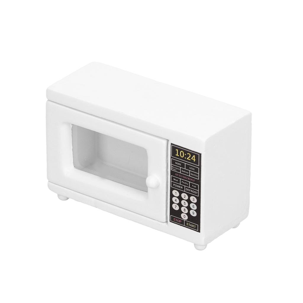 Mini Microwave Oven Model 1:12 Simulation Life Scene Vivid Delicate Miniature Doll House Decoration