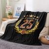 1PC Number 25 Print FlAannel Blanket, High quality Comfortable for All Seasons, Home Decor, Warmth and Comfort
