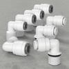 Подходит для трубки OD 1/4" 3/8" Угольник 90 градусов POM Быстроразъемный фитинг-соединитель Для аквариума Системы обратного осмоса Фильтра для воды RO