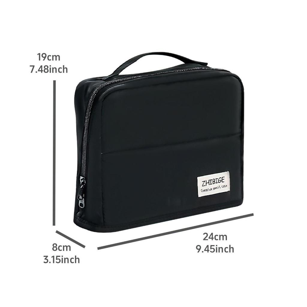 Увеличенный 11-слойный карманный пенал для ручек, сумка для ручек, простой цветной дизайн, широкое отверстие, сумка для хранения канцелярских принадлежностей, для школы, путешествий