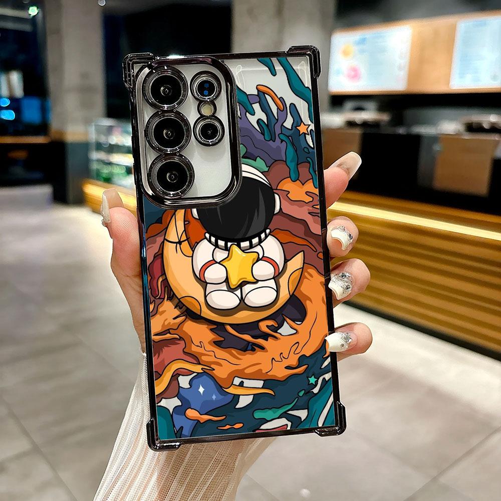 Милый Астронавт Планета Космонавт Чехол Для Galaxy S26 Ultra Чехол Для Телефона Для Samsung S26 S25 S24 S23 S21 Ultra S20 FE S25 Plus Обложка