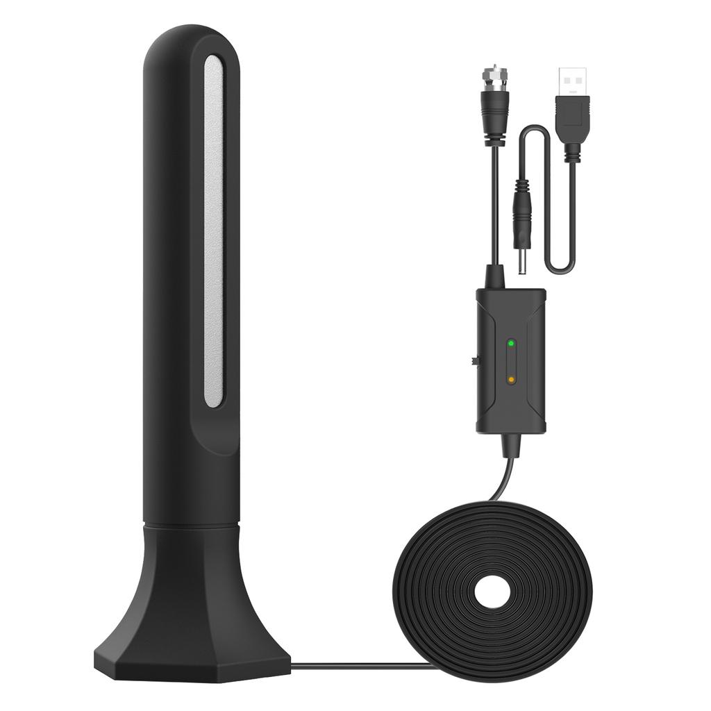 Внутренняя HDTV-антенна 25 дБ, цифровая телевизионная антенна, ОВЧ-УВЧ-антенна, дальность действия 150 миль с усилителем сигнала