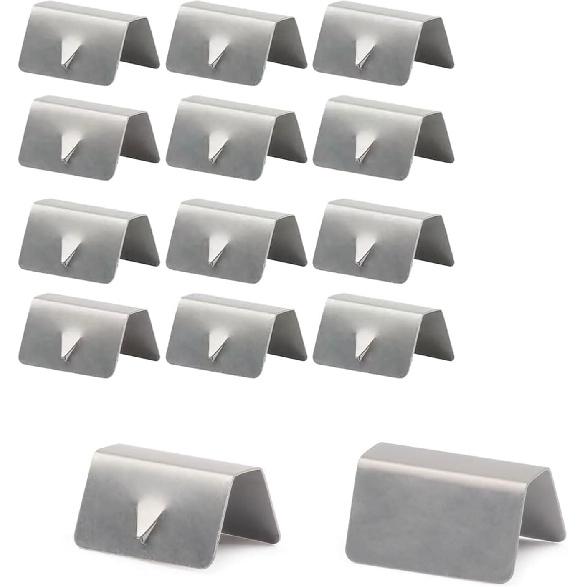 Shakas 12 PCS Car Wind Deflector Clips, Stainless Steel Wind and Rain Deflector Channel Fixed Window Clip, Modification Installation Tuning