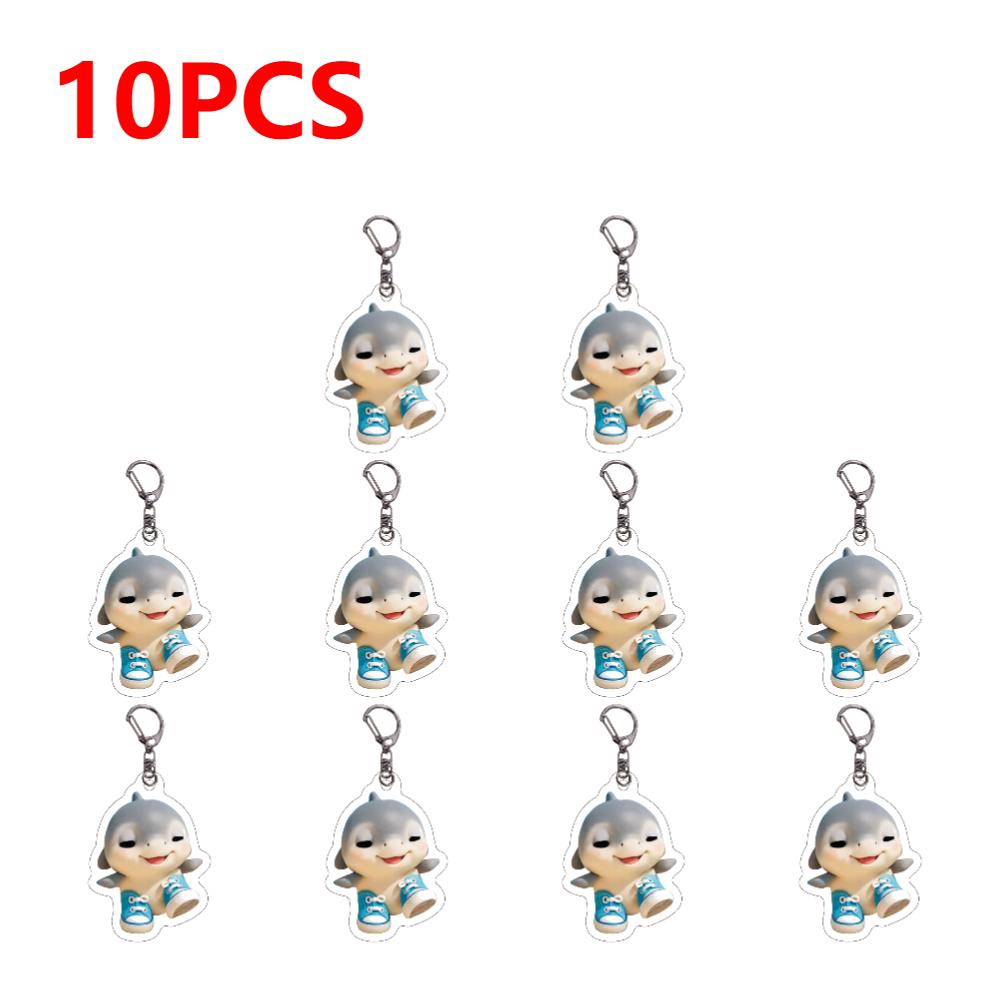 1-10PCS Tralalero Tralala Tung Tung Tung Sahur Brr Brr Patapim Meme Italian Brain Rot Animals Acrylic Keychains Gift DIY Pendant