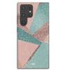 Coque Smartphone - MANIACASE - Samsung Galaxy S23 Ultra - Silicone TPU - Texture Abstraite Vert/marron - Noir