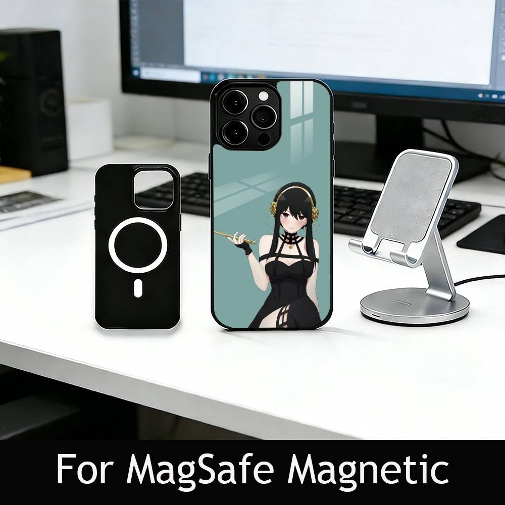 Y-Yor Forger-Spy-Family Phone Case For iPhone17,16,15,14,13,12,11 Plus,Pro Magnetic with Magsafe Wireless Charging