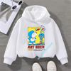 1-12 years old, long-sleeved Doraemon children's hooded sweatshirt for boys, girls' casual top with cartoon print