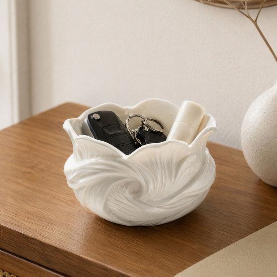 3D-печатная коробка для хранения лепестков цветов, матово-белый органайзер для украшений и макияжа, вместительный держатель с широким горлышком для кистей для макияжа, ключей, канцелярских принадлежностей,