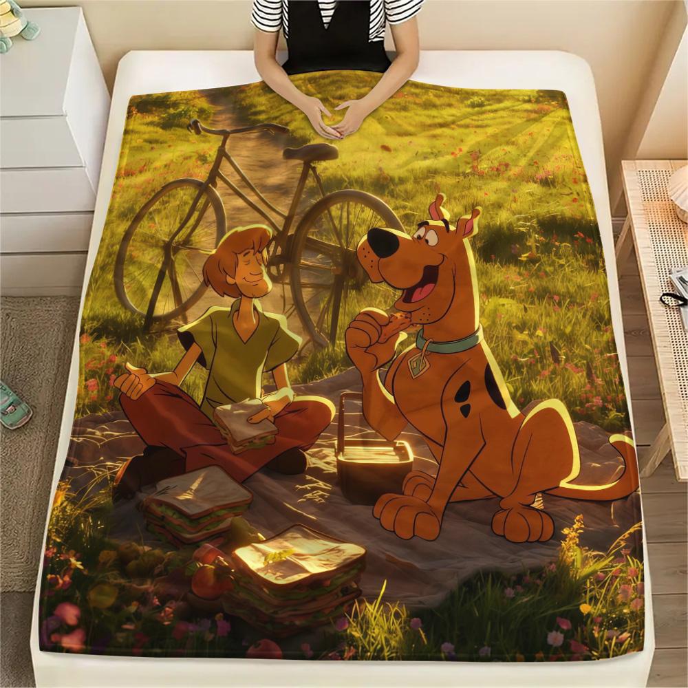 Scooby‑Doo2 Flannel Blanket, High quality Comfortable for All Seasons, Home Decor, Warmth and Comfort