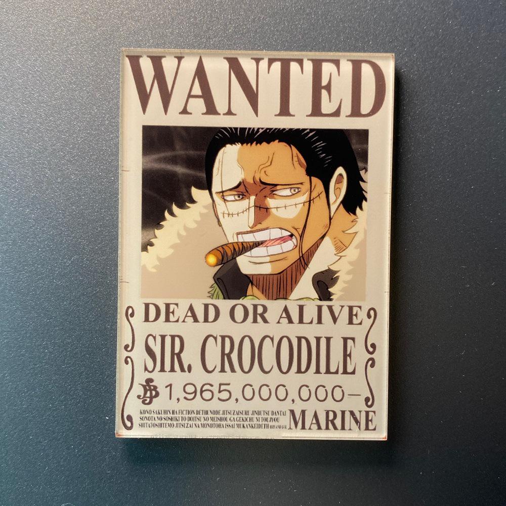 Creative One Piece Wanted Poster Magnet - Anime Cartoon Fridge Decor & Message Sticker