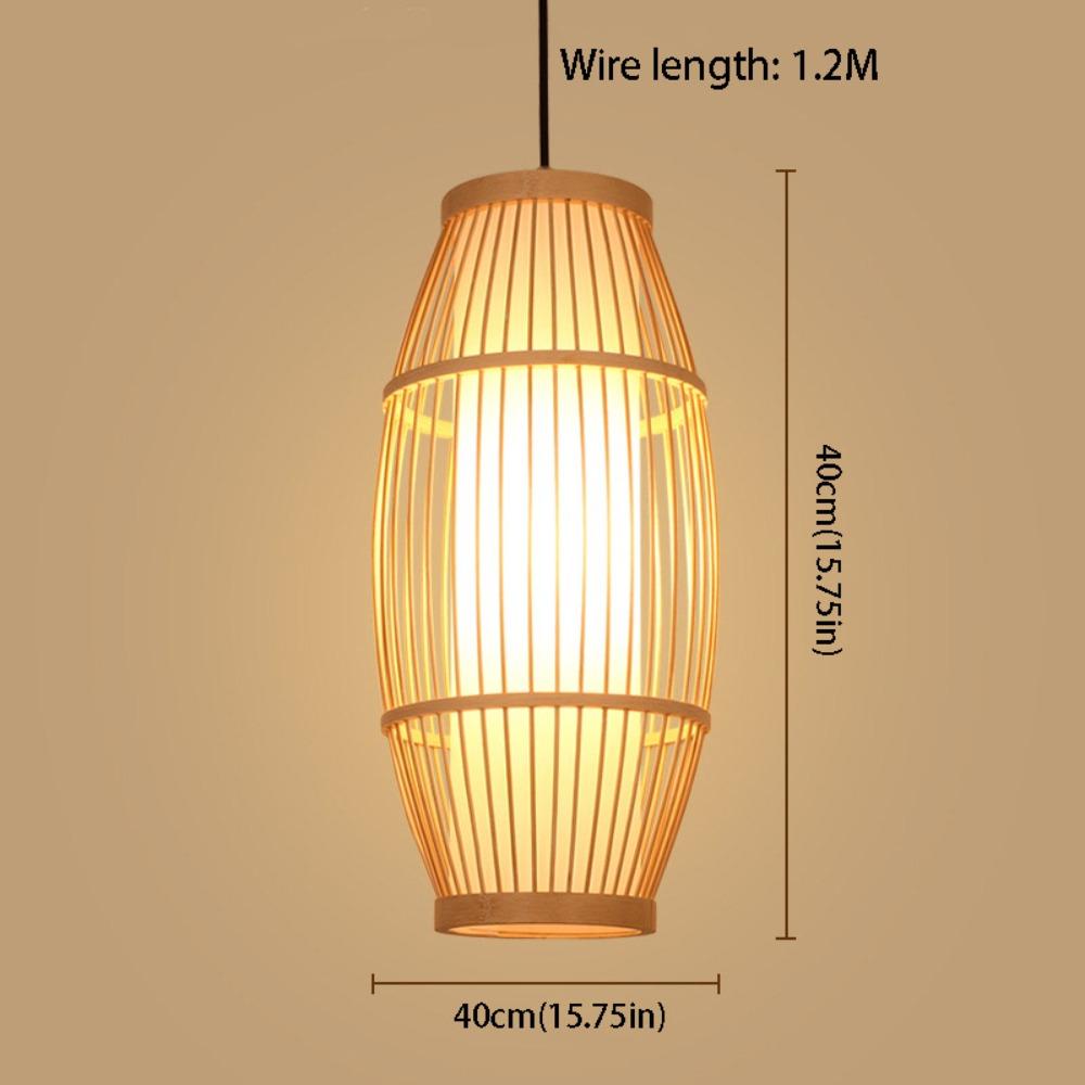Woven Rattan Pendant Lamp Braided Wicker Chandelier Home Decor Ceiling Light Restaurant