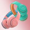 1 Set Wireless Headset Bluetooth-compatible 5.1 Heavy Bass Ergonomics Design Stereo Surround Clashing Color