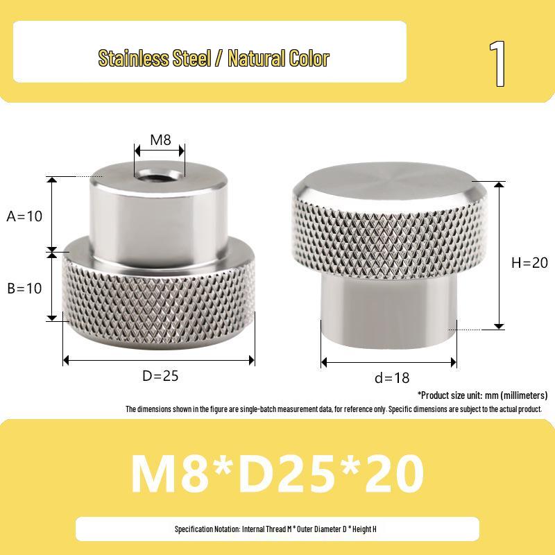Ручная накатанная гайка из нержавеющей стали Hongkangming для M3-M12.