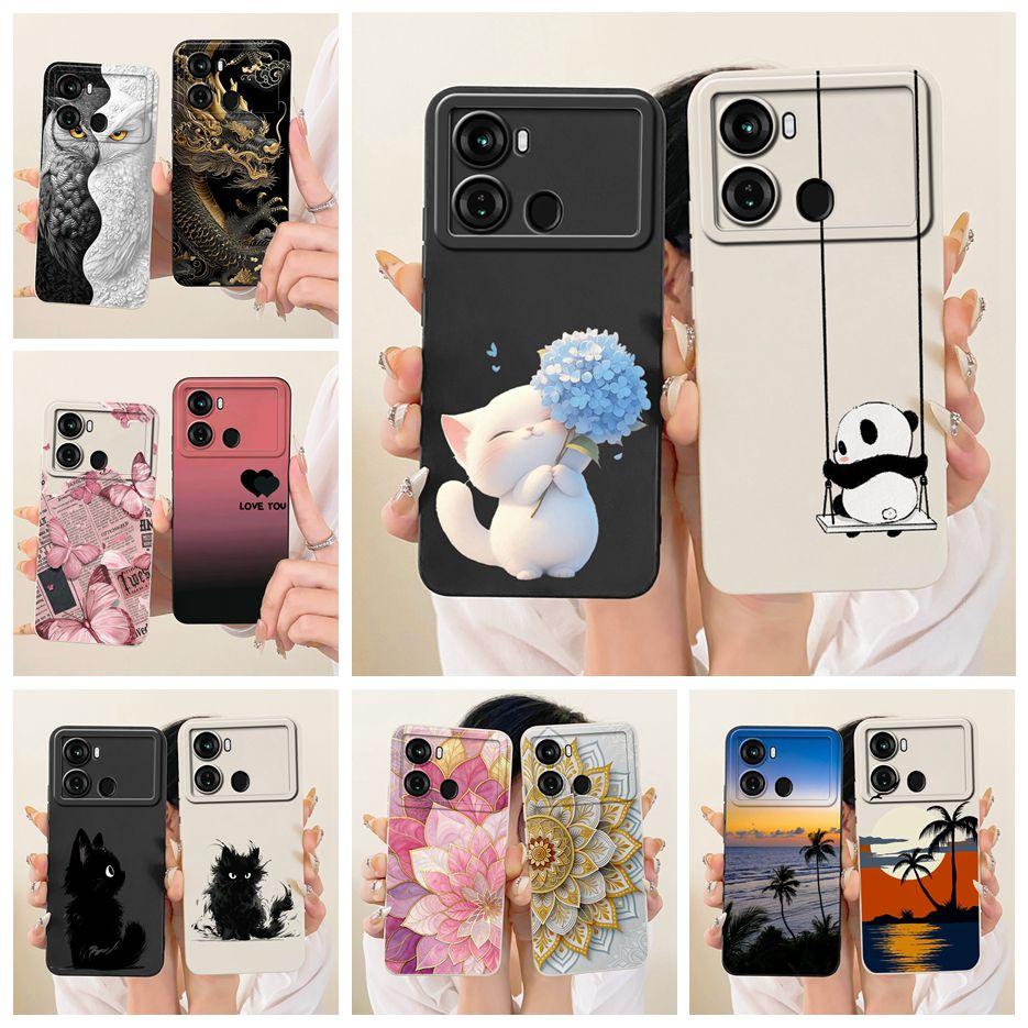 Чехол для Itel P40 P662L Милый Кот Панда Мультяшная Обложка Ударопрочный Мягкий ТПУ Чехол для Телефона Для Itel P40 Plus P683L P 40 ItelP40 + Чехол
