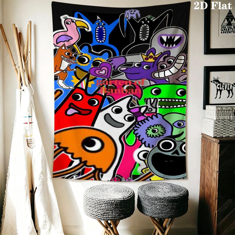 Banban Garden Wall Tapestry Aesthetic Wall Hanging Printed Fabric Blanket Decorative Tapestries for Bedroom Living Room Home Decor