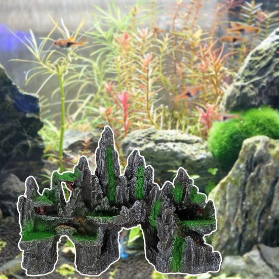 Каменный орнамент, большой яркий тончайшей работы, реалистичный креативный декор для поделок, искусственный камень из смолы, украшение для аквариума для подводного плавания
