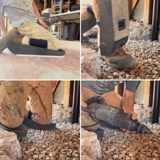 1 пара наколенников для ползания по чердаку, самоподдерживающиеся наколенники для ползания по чердаку, навигация по расстоянию между балками, регулируемые пенные поддерживающие накладки, рабочие наколенники