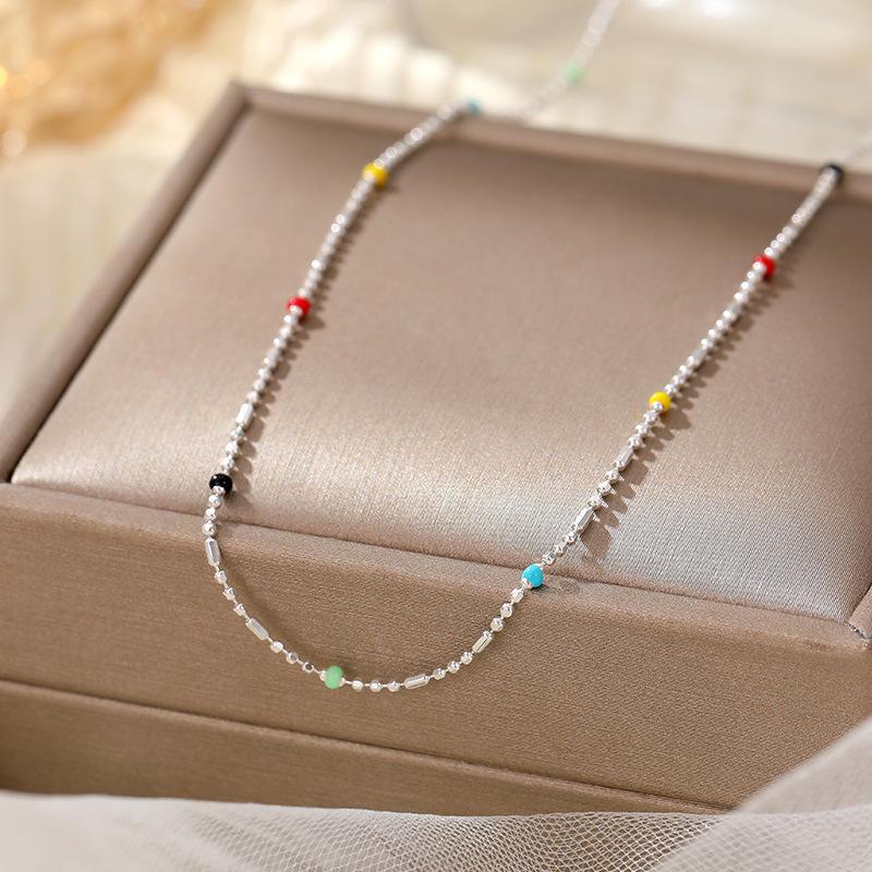 Ожерелье Banyan Tree S925 Silver Color Dopamine Clavicle - корейский и западный стиль для женщин