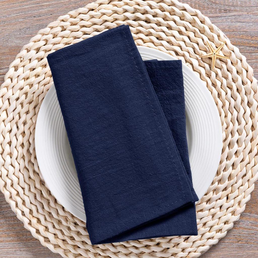100% Cotton Linen Folded Flower Napkin for Kitchen, Hotel, and Western Restaurant Décor