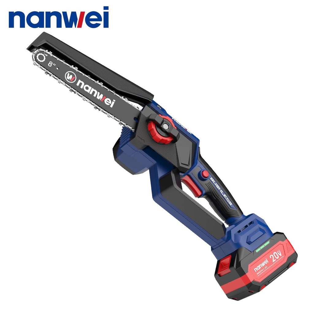 NANWEI 8-дюймовая электрическая цепная пила 5800 об/мин, Скорость 8 м/с, Ручное нажатие