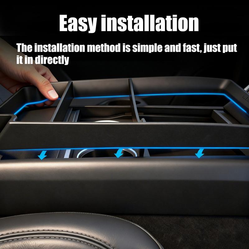 For Tesla Model 3 Highland Model Y Juniper 2025 Central Control Panel Storage Box Panel Frame Glasses Case Storage Accessories