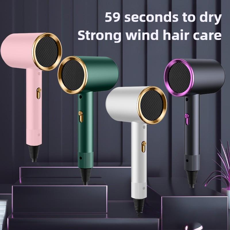 Высокомощный электрический фен для волос, профессиональный фен для парикмахерских, фен с отрицательными ионами, бесшумный фен для холодного и горячего воздуха для волос