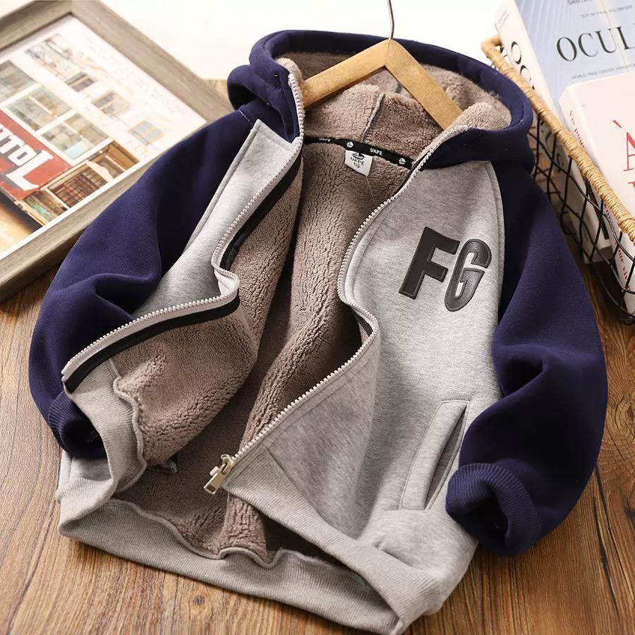 Зимние флисовые куртки для мальчиков, толстые теплые куртки из овечьей шерсти для детей