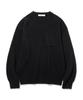 KNITTED Cashmere Wool Pocket Round Knit Black