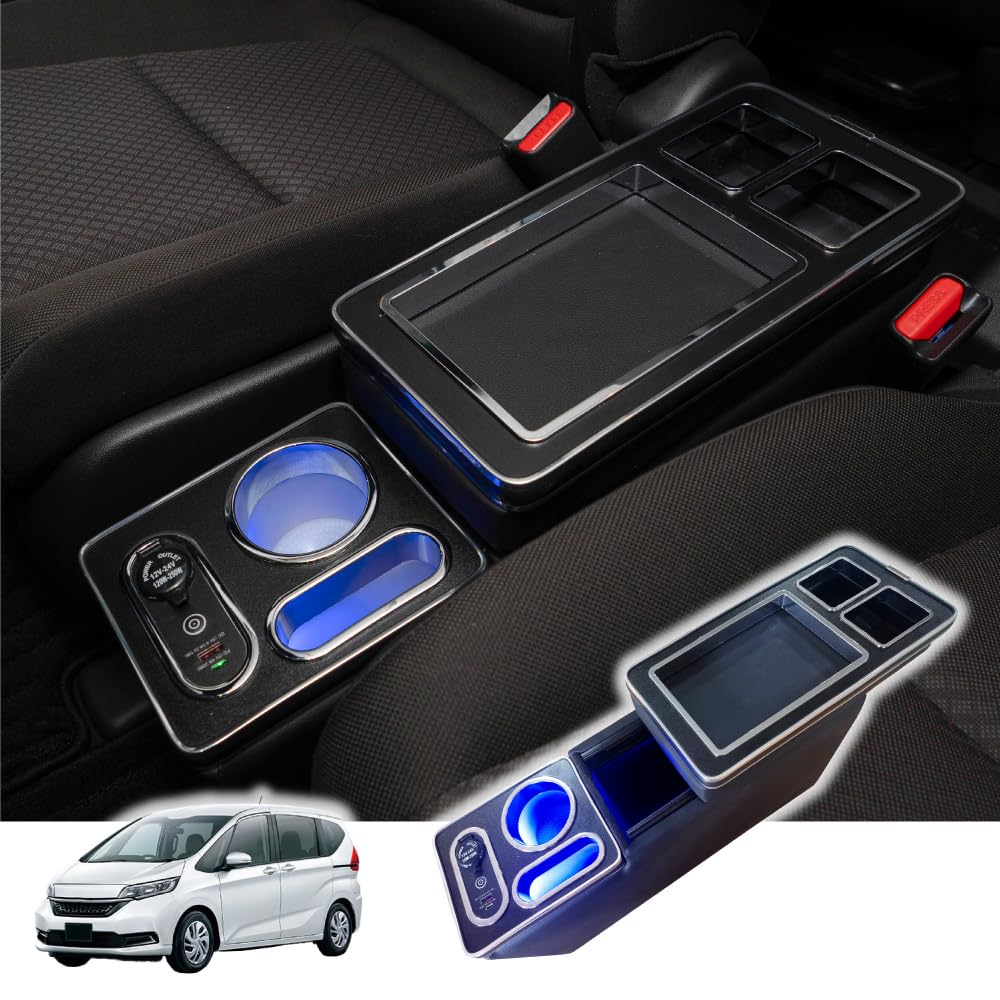 CRAFT WORKS поместил Freed Step Wagon Console Box LED GB Series GB5 GB6 Console Box Armrest Center Console Storage Car Exclusive Drink Holder FREED