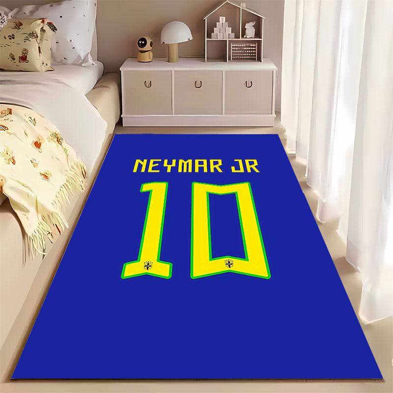 Neymar Jr Blue Yellow Carpet suitable as a non-slip mat for the living room or bedroom sofa