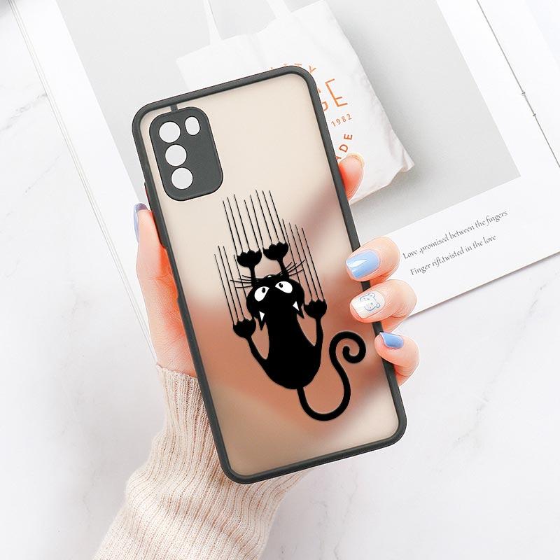 Черный Case с рисунком кошек для Xiaomi Mi 11 Lite 5G NE 12 12T Pro 11T 9 10 Чехол POCO X3 NFC F3 M3 M4 X4 Pro Матовый Funda Смешной кот