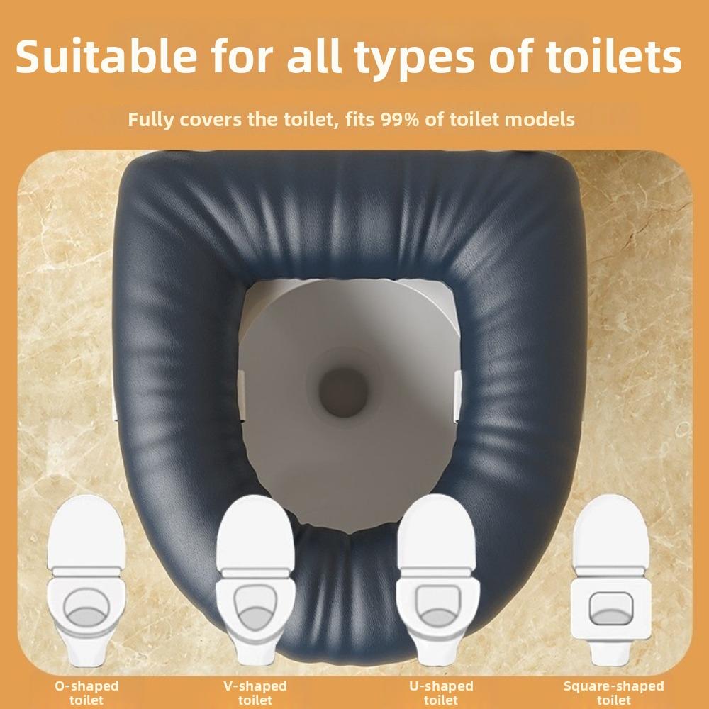 Height Increasing Raised PU Toilet Seat Thicken Leather Toilet Seat Toilet Seat Cushion Elderly