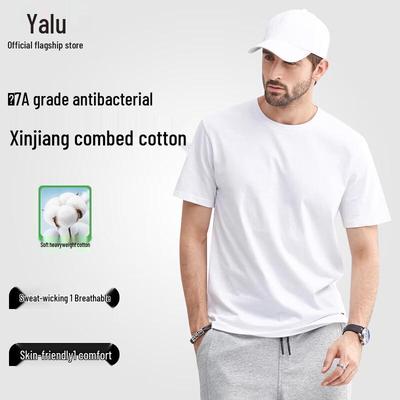 Мужская футболка Yalu из чистого хлопка с коротким рукавом