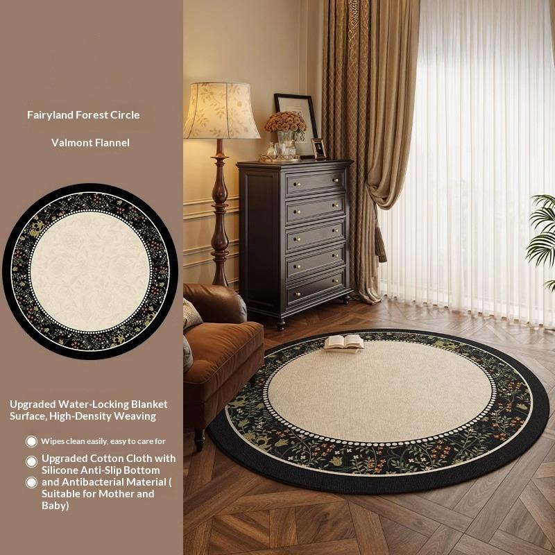 Круглый ковер Гостиная Высококлассный Французский Антикварный Стиль Спальня Прикроватный Плед Гардеробная Раздевалка Коврик для пола