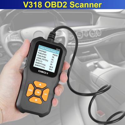 Сканер OBD2, проверка системы двигателя, автомобильный диагностический инструмент, многоязычный тестер аккумулятора, считыватель кодов V318, считывание информации об автомобиле