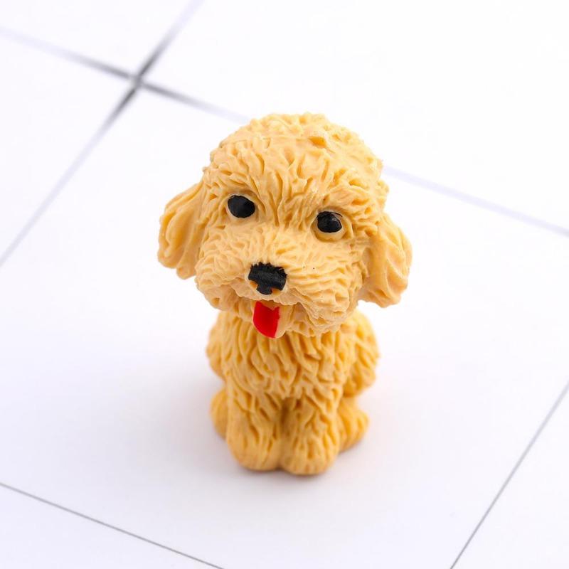 4 шт./набор Милая собака Карандаш Мультяшный плюшевый резиновый ластик Детские школьные канцелярские принадлежности для офиса